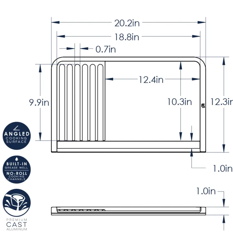 Basalt™ Dual Top Grill Griddle