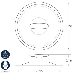 Basalt™ 3 Piece 8 Inch Sauté Skillet and 3 Qt Sauce Pan with Lid