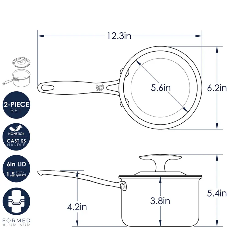 Basalt™ 1.5 Quart Saucepan with Lid