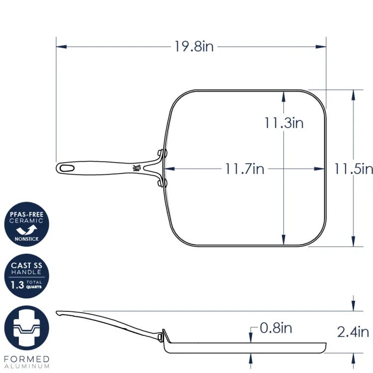 Basalt™ 11" Square Griddle