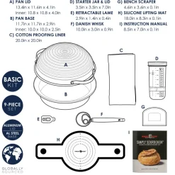 Basic 9 Piece Simply Sourdough® Bread Baking Kit