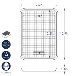 Brilliant™ Quarter Sheet with Oven-Safe Nonstick Grid