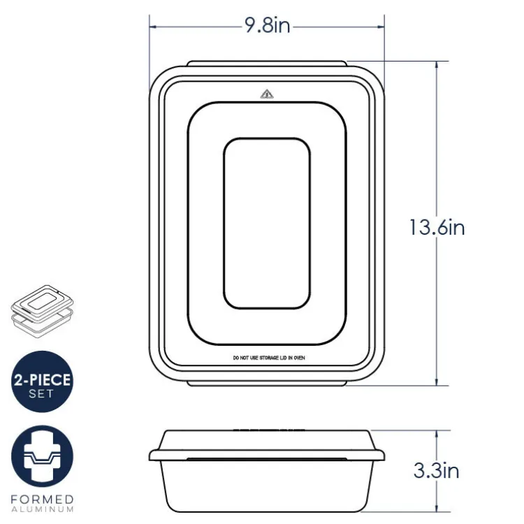 Brilliant™ 9" x 13" Rectangular Cake Pan with Lid