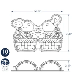 Bunny In Basket 3D Cake Pan