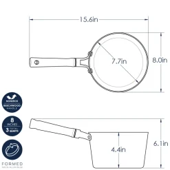 Cardamom® Ceramic Nonstick 3 Qt. Saucepan