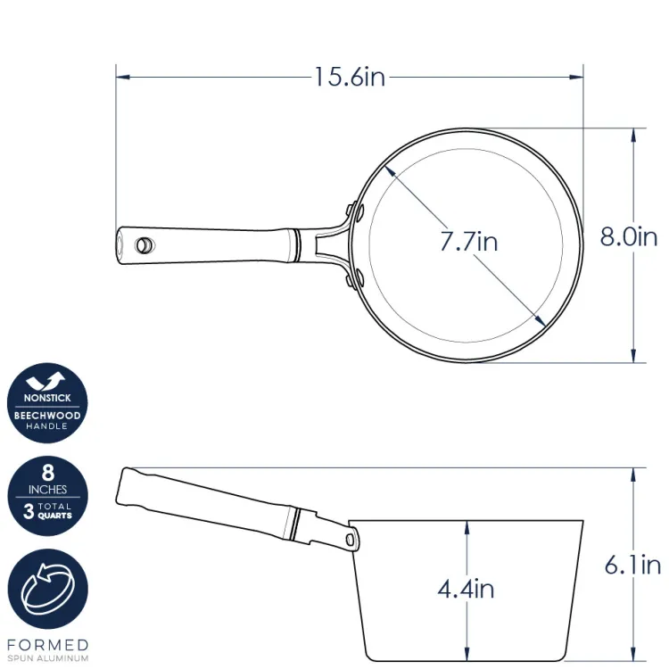Cardamom® Ceramic Nonstick 3 Qt. Saucepan