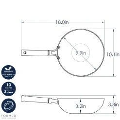 Cardamom® 10 Inch Ceramic Nonstick Wok