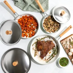 Cardamom® 6 Piece Nonstick Frying Pan Set with Lids