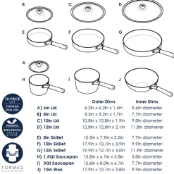Cardamom® 10 Piece Nonstick Pan Set with Lids