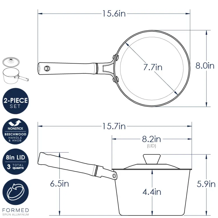 Cardamom® 3 Qt. Saucepan with Lid