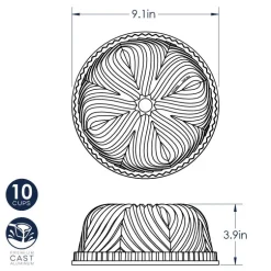 Cast Bavaria Bundt® with Cake Keeper