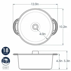 Classic Cast Pound Cake and Angelfood Pan