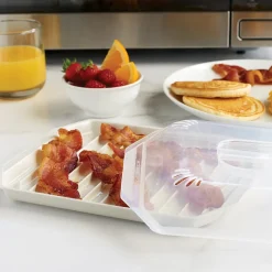 Compact Bacon Tray with Lid