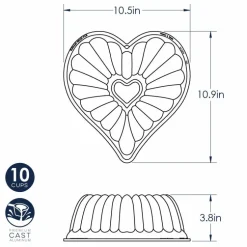 10 Cup Elegant Heart Bundt® Pan