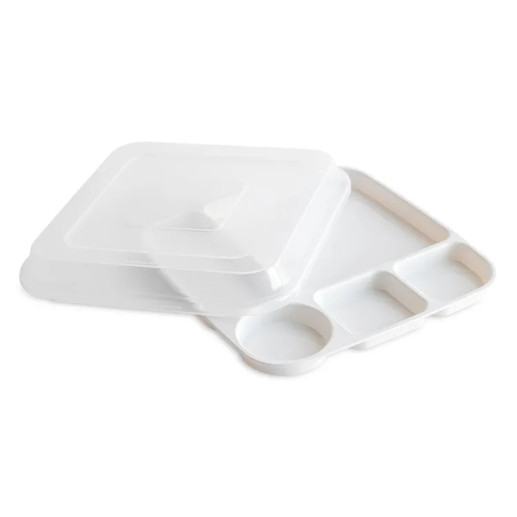 Divided Dinner Tray with Lid