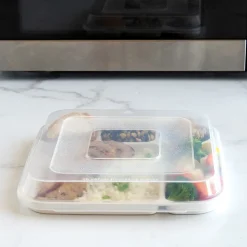 Divided Dinner Tray with Lid