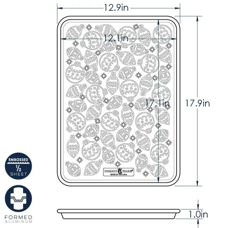 Embossed Naturals® Ornament Pattern Half Sheet Pan