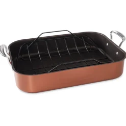 Extra Large Copper Roaster with Rack