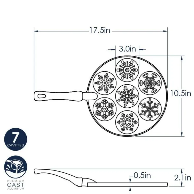 Falling Snowflake Pancake Pan