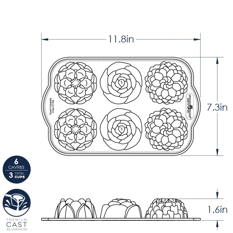 Floral Cakelet Pan