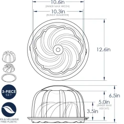 Formed Swirl Bundt® Pan with Cake Keeper