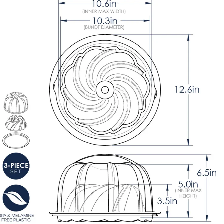 Formed Swirl Bundt® Pan with Cake Keeper