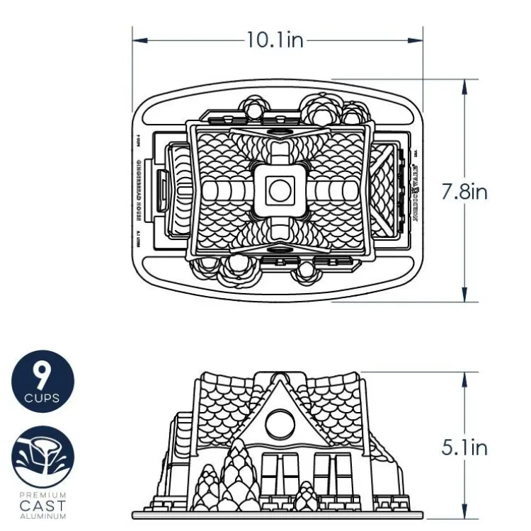 Gingerbread House Bundt® Pan