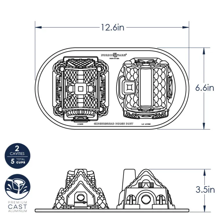 Gingerbread House Duet Pan