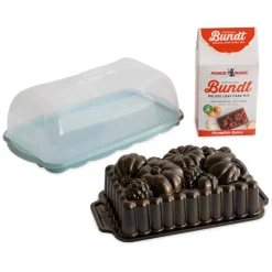 Harvest Bounty Loaf, Loaf Cake Keeper, & Pumpkin Quick Bread Mix Set