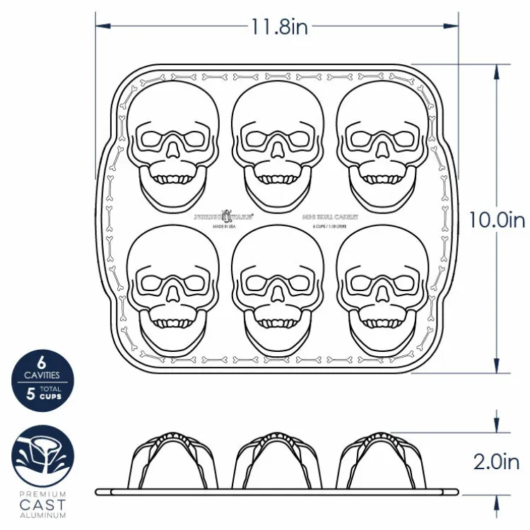 Haunted Skull Cakelet Pan