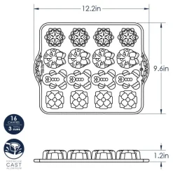 Holiday Teacakes Cakelet Pan