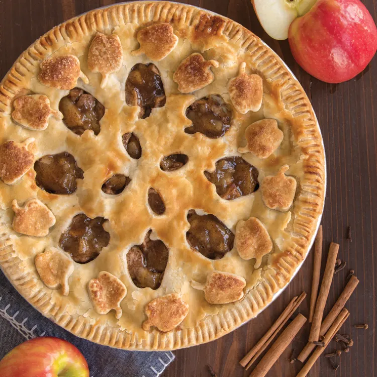 12 Inch Leaves & Apples Reversible Pie Top Cutter