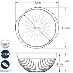 2-in-1 Colander and Bowl Set
