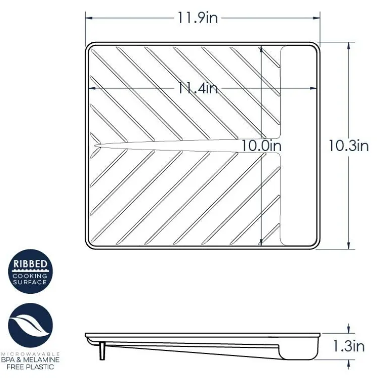 Large Slanted Bacon Tray and Food Defroster