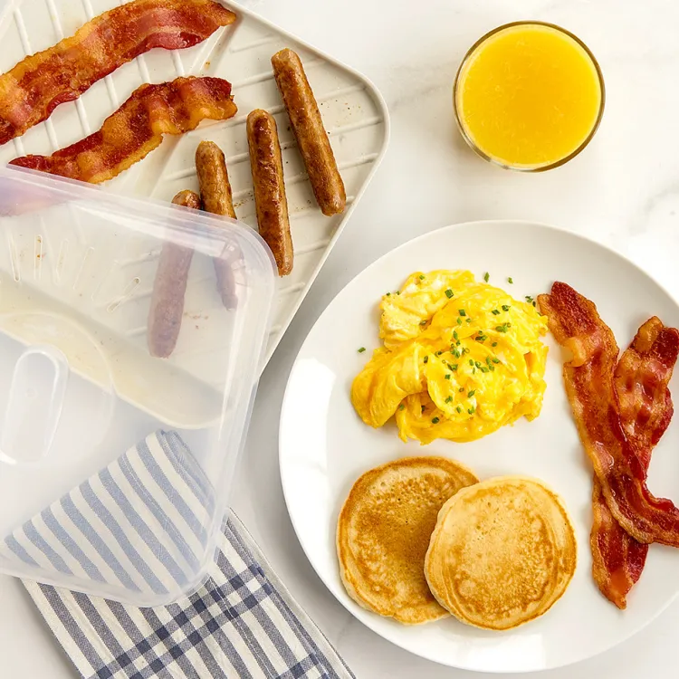 Medium Slanted Bacon Tray with Lid