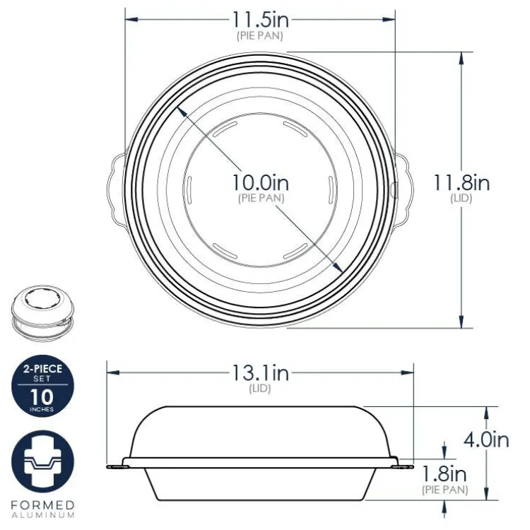 Naturals® High Dome Covered Pie Pan