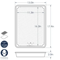 Naturals® High Sided Half Sheet Pan with Multi-Task Oven & Cooling Rack
