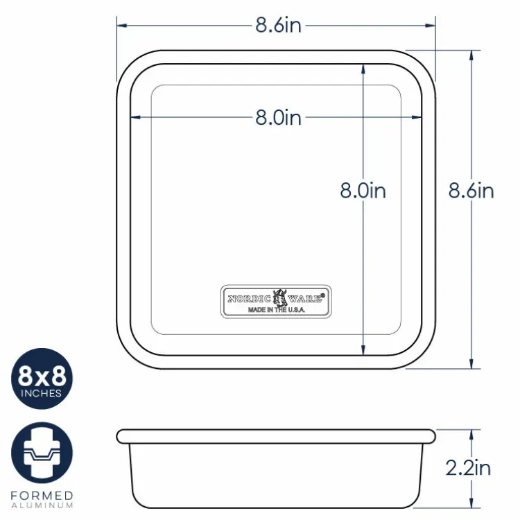 Naturals® 8 Inch Square Cake Pan