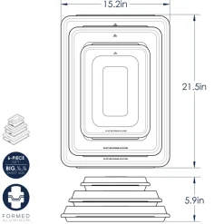 Naturals® 6 Piece Baking Sheet & Lid Set