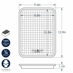Naturals® Quarter Sheet Pan with Oven-Safe Nonstick Grid
