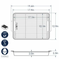 Nonstick High-Sided Oven Crisp Baking Tray