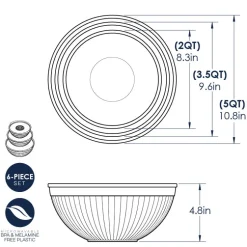 6-Piece Covered Bowl Set