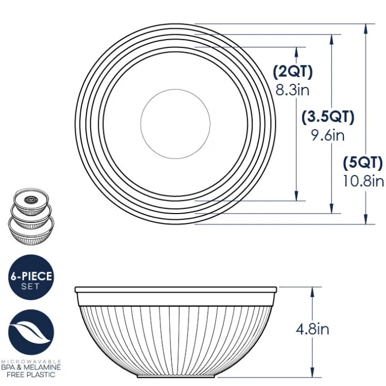 6-Piece Covered Bowl Set