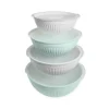 8 Piece Covered Bowl Set - Sea Glass Multi