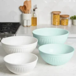 8 Piece Covered Bowl Set - Sea Glass Multi