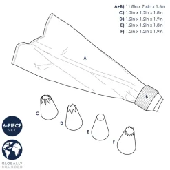 6 Piece Jumbo Decorating Set