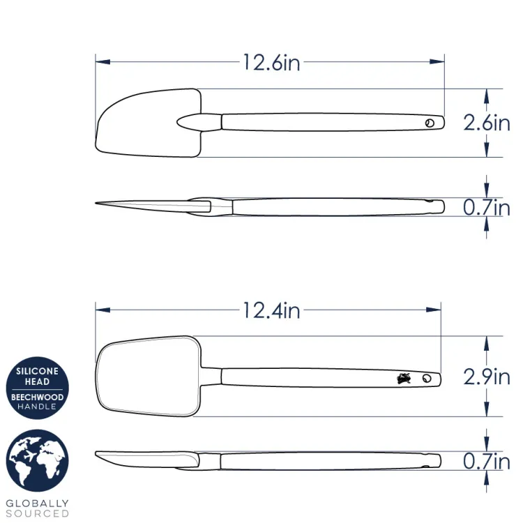 2 Piece Large Spatula Set