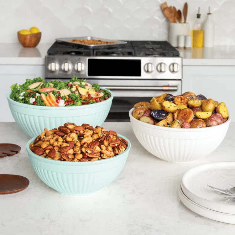 3 Piece Prep & Serve Bowl Set - Sea Glass Multi