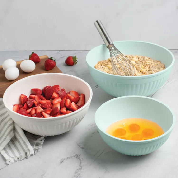 3 Piece Prep & Serve Bowl Set - Sea Glass Multi