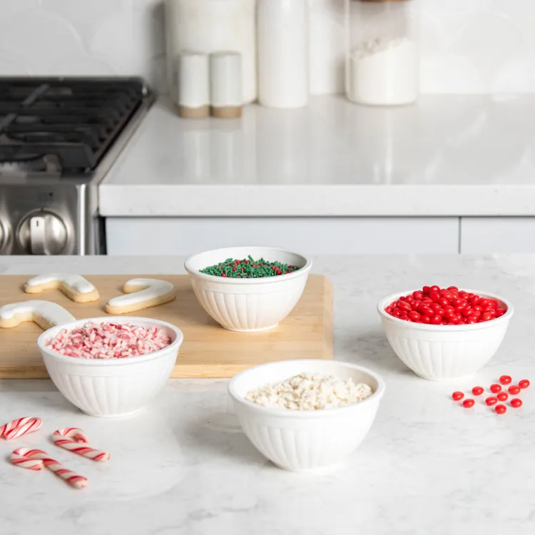 4 Piece Prep & Serve Mini Bowl Set - White